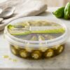 ART_ant044_1 Peperoni GRÜN gefüllt mit Käse 1kg Schale mit Deckel *RENNA* Italien