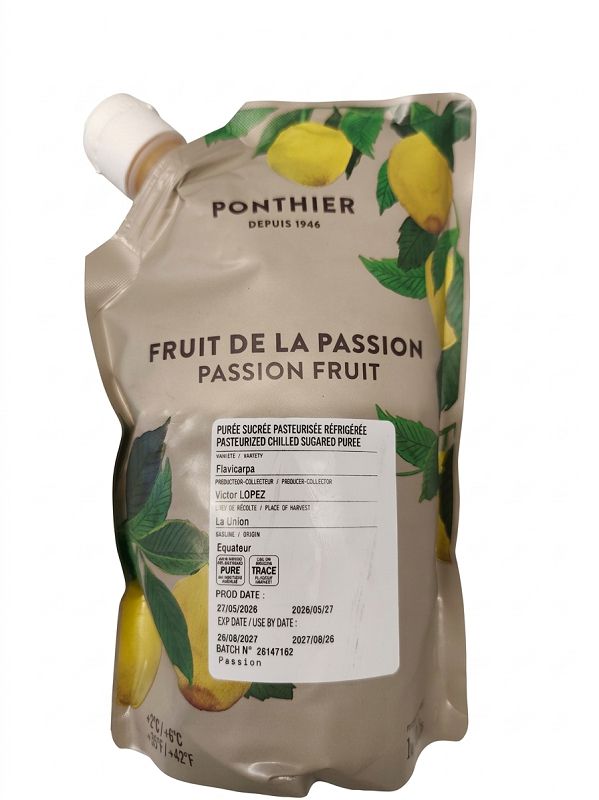 Fruchtpüree Passionsfrucht 1 Liter Packung PONTIER  Frankreich