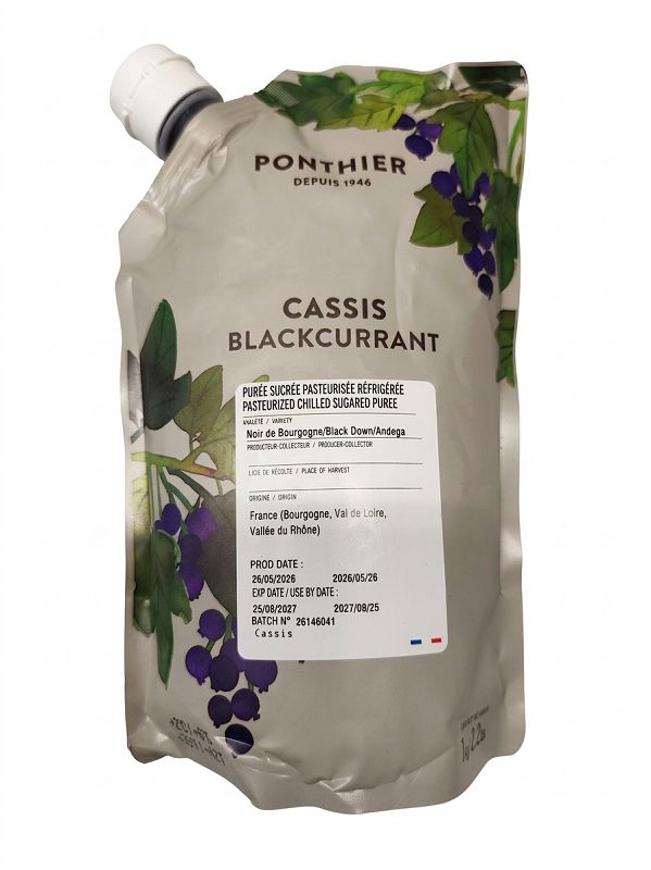 Fruchtpüree Schwarze Johannisbeere  1 kg Packung PONTHIER  Deutschland