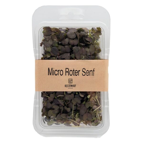 Micro Roter Senf  8 x 40 g Schale Keltenhof  Deutschland