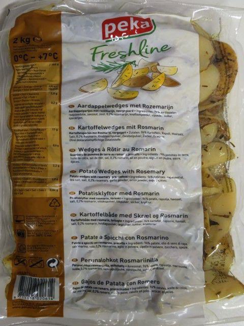 Kartoffelwedges mit Rosmarin Peka 6 x 2 kg  Niederlande