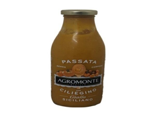 Gelbe Tomatensoße Sapuri  520 ml Flasche  *Salsa pronta di pomodorino ciliegino*