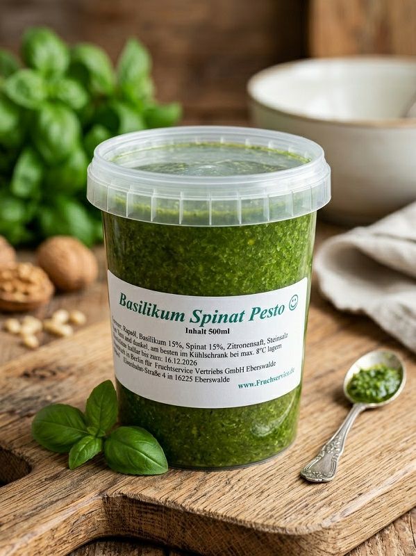 Basilikum-Spinat Pesto  500 ml Becher  Deutschland